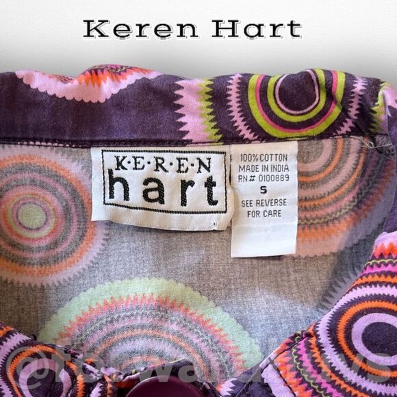 Keren Hart Purple Flare Sleeve Hippy Jacket Size Small - Picture 6 of 12